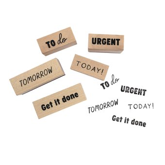 Journalling Wooden Stamps 5 Pack