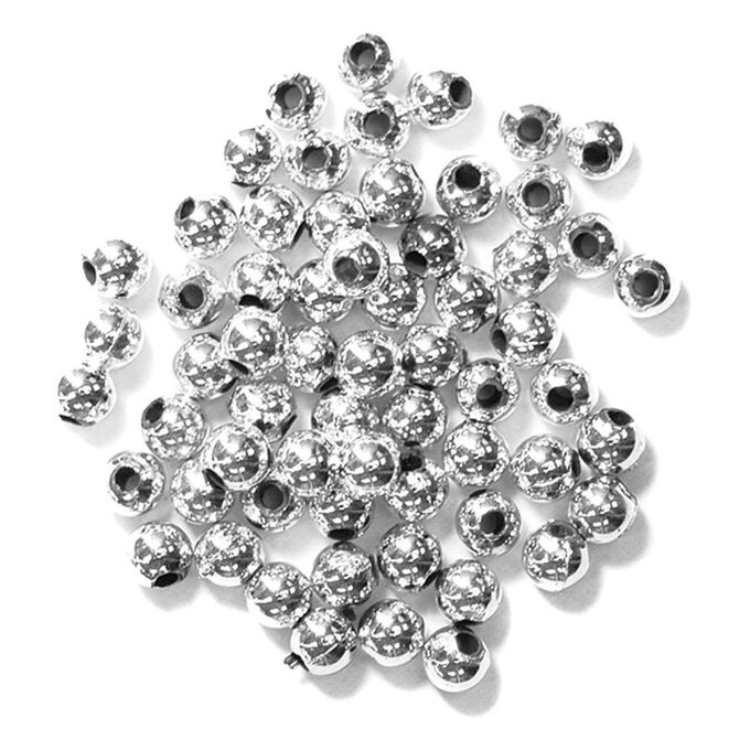 Craft Factory Silver Pearl Beads 4mm 7g image number 1