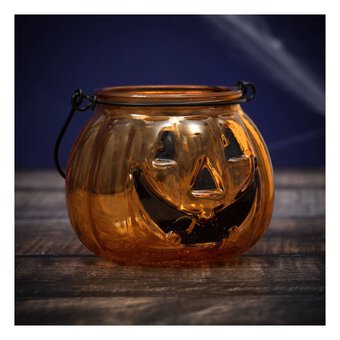 Glass Pumpkin Bucket 10cm 