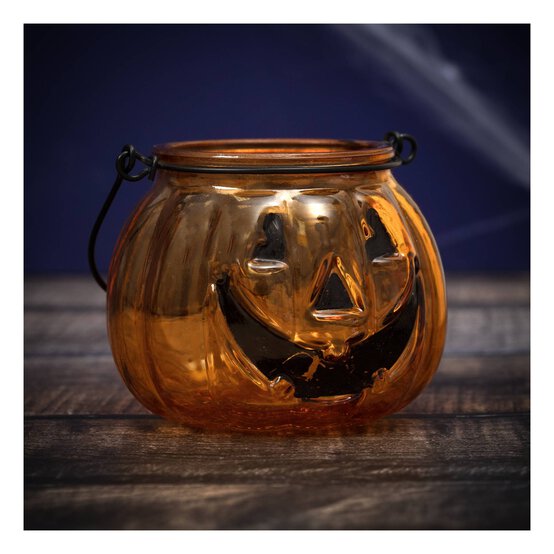Glass Pumpkin Bucket 10cm  image number 1