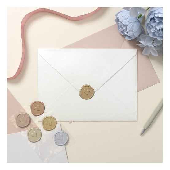 Metallic Heart Envelope Seal Stickers 6 Pack image number 2