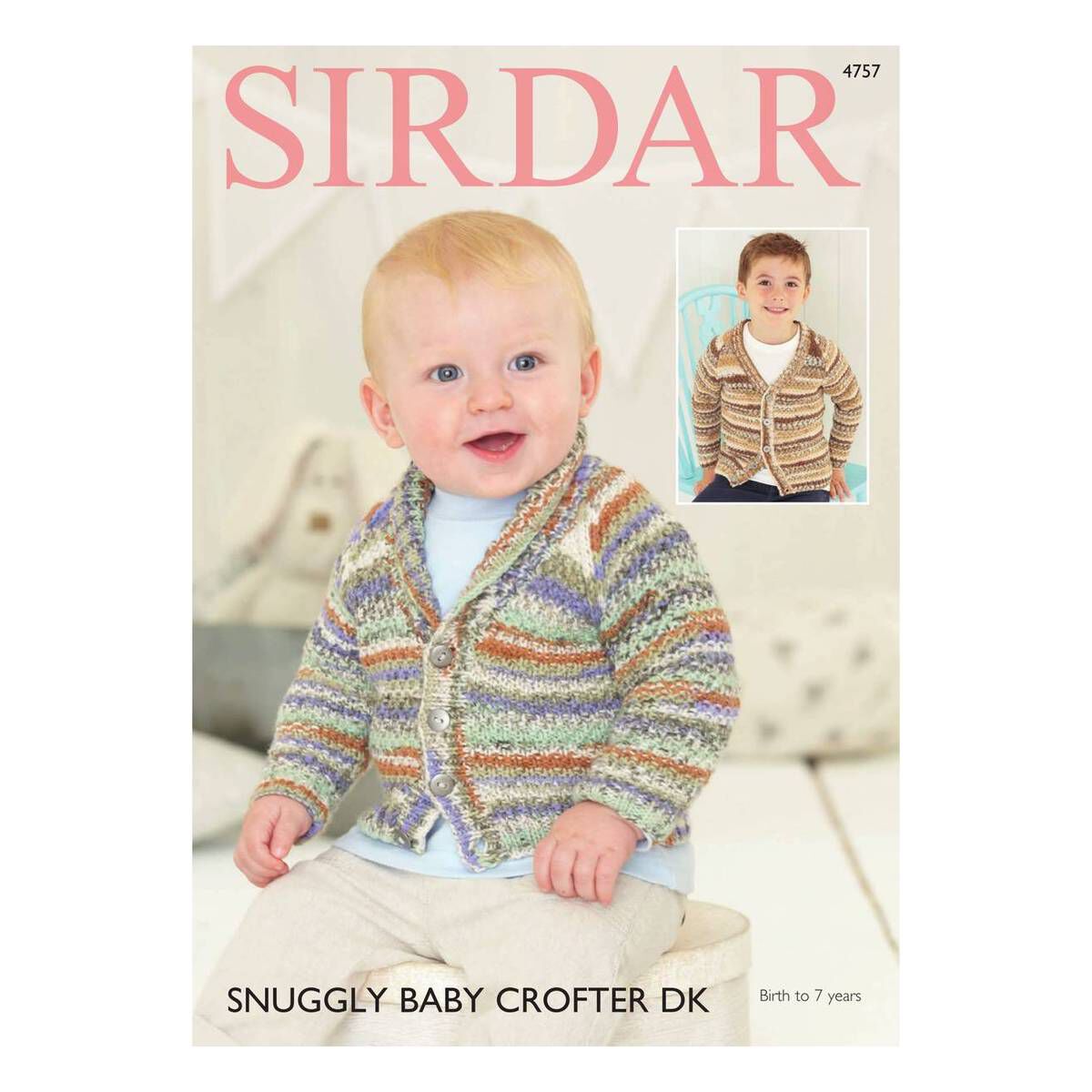 Sirdar Snuggly Baby Crofter DK Cardigans Digital Pattern 4757 | Hobbycraft
