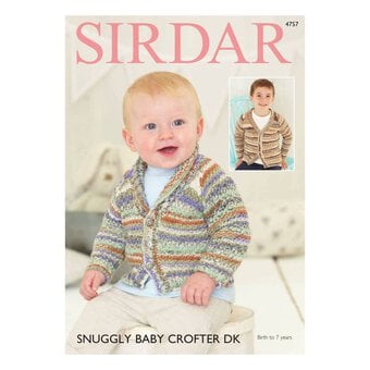 Sirdar Snuggly Baby Crofter DK Cardigans Digital Pattern 4757