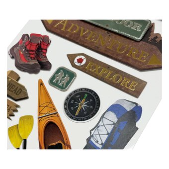 Paper House Outdoor Adventure 3D Stickers 15 Pieces