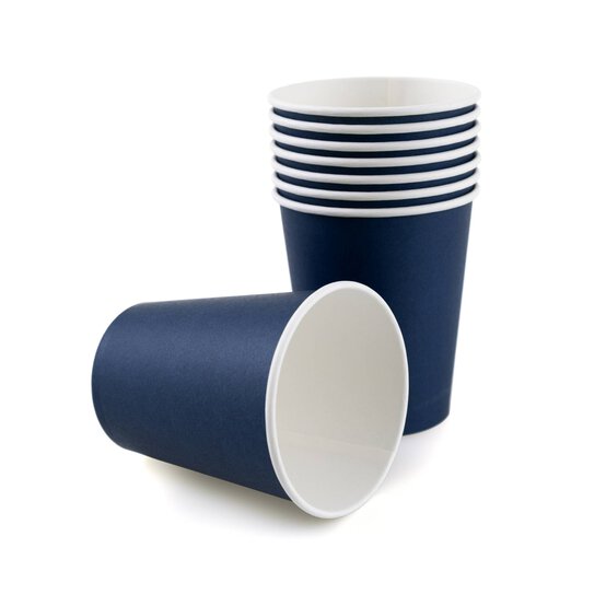 Midnight Blue Paper Cups 8 Pack image number 1