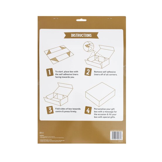 Create & Celebrate White Foldable Gift Box 28cm x 21cm image number 5