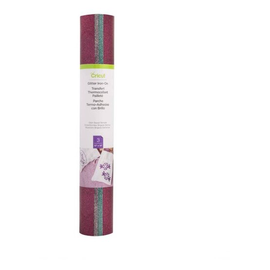 Cricut Glam Squad Glitter Iron-On 12 x 12 Inches 3 Pack image number 1