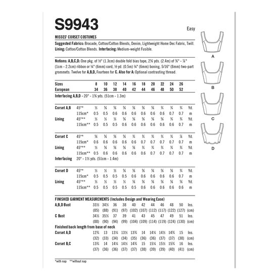 Simplicity Women's Costume Sewing Pattern S9943 (Y5 18-26) image number 2