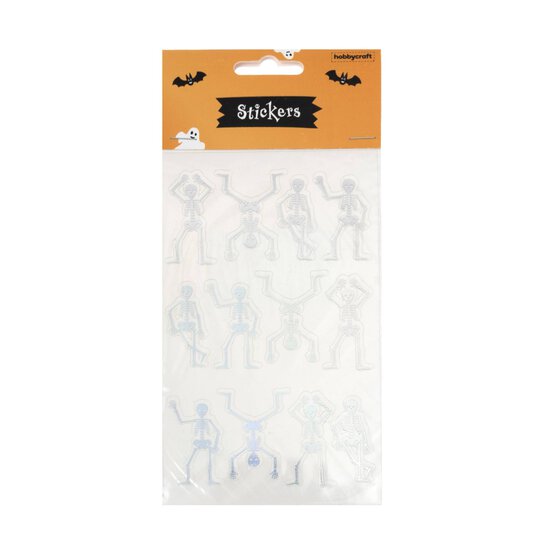 Holographic Skeleton Stickers 12 Pack image number 3