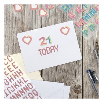 Pastel Chipboard Alphabet Stickers 