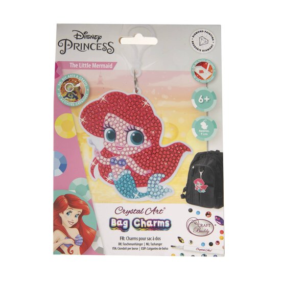 Crystal Art The Little Mermaid Bag Charm Kit image number 1