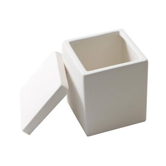 Unglazed Ceramic Square Box 12cm image number 4