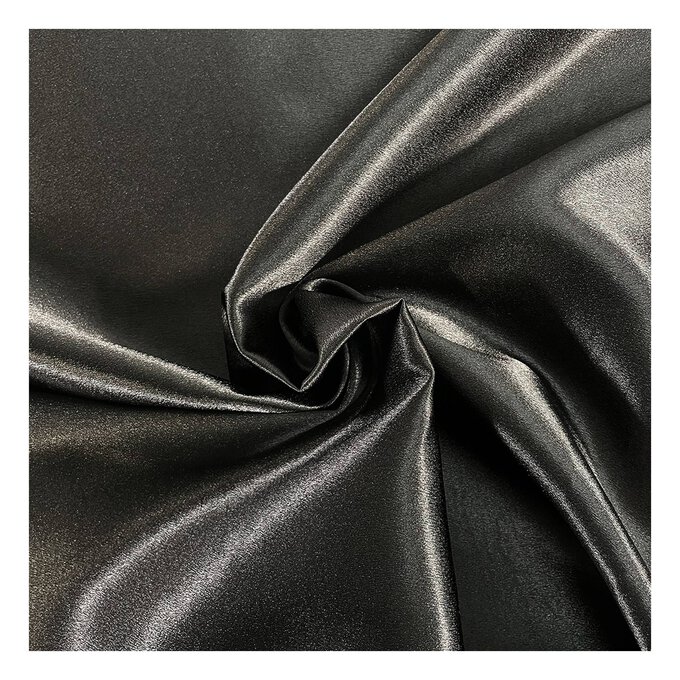 Black Crepe Satin Fabric by the Metre image number 1
