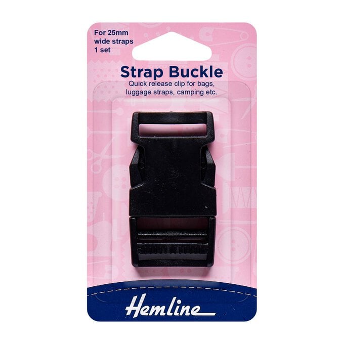 Hemline Black Strap Buckle 25mm image number 1