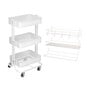 White Storage Trolley and Accessories Bundle image number 1