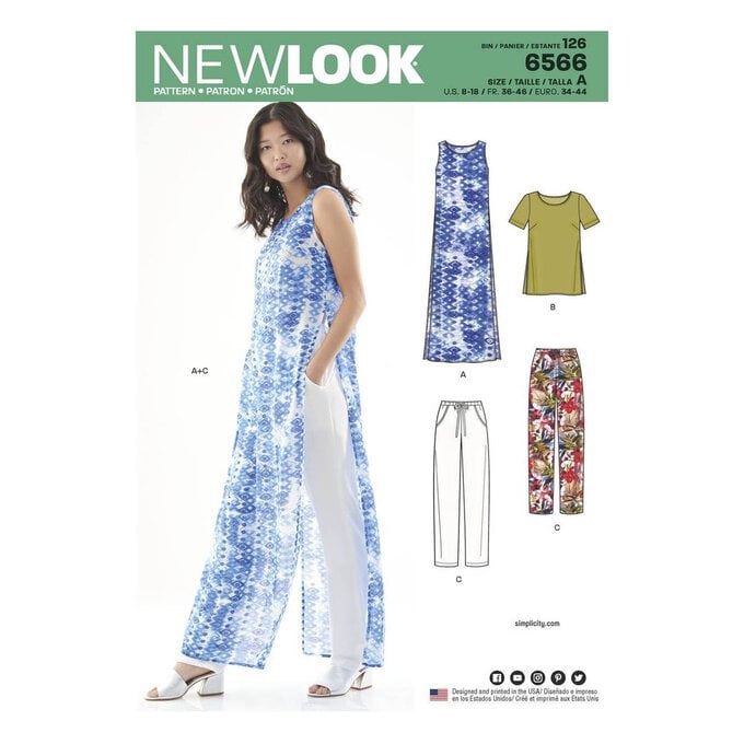 New Look Women's Tunic and Trousers Sewing Pattern 6566 image number 1