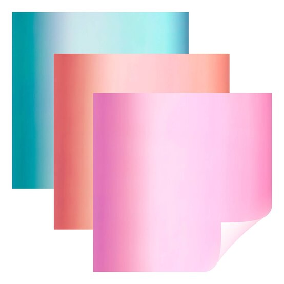 Cricut Neon Riot Holographic Vinyl 12 x 24 Inches 3 Pack image number 2