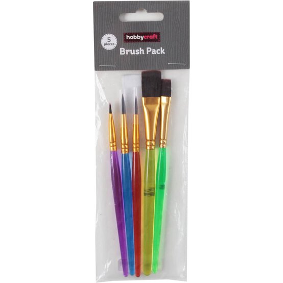 Coloured Brushes 5 Pack image number 3