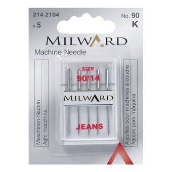 Milward No. 90 Jeans Machine Needles 5 Pack
