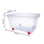 Whitefurze Clear Storage Box on Wheels 45 Litres image number 5