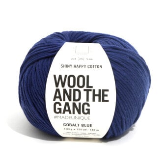 Wool and the Gang Cobalt Blue Shiny Happy Cotton 100g
