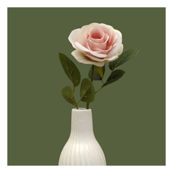 Pink and White Rose Stem 45cm image number 2