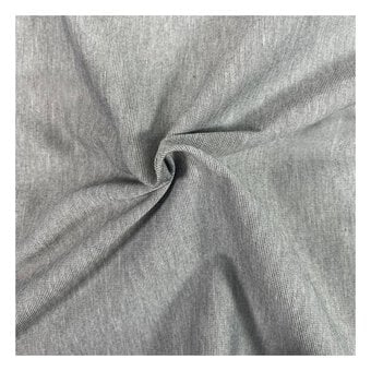 Grey Poly Viscose Ponte Roma Fabric by the Metre