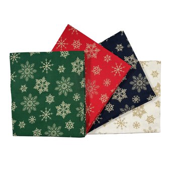Snowflake Fat Quarters 4 Pack