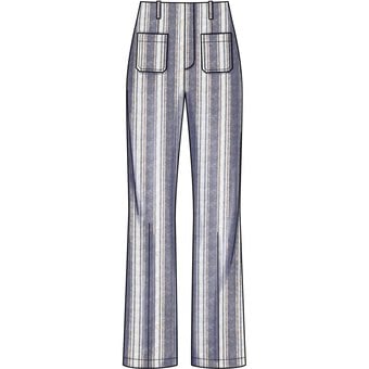 New Look Women's Flared Trousers Sewing Pattern N6660 image number 3