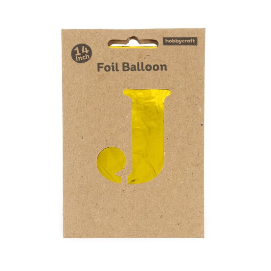 Gold Foil Letter J Balloon image number 3