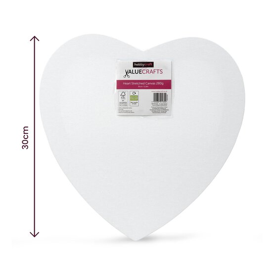 Valuecrafts Heart Stretched Canvas 30cm image number 4
