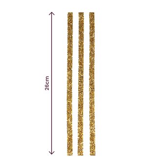 Gold Adhesive Gem Strips 3 Pack  image number 3
