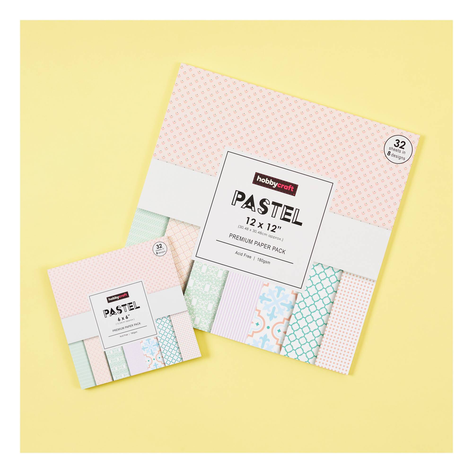 Pastel 6 x 6 Inches Paper Pad 32 Sheets Hobbycraft