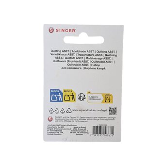 Singer Quilting Machine Needles Size 5 Pack