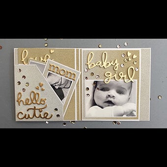 How to Make an Ombre Glitter New Baby Card
