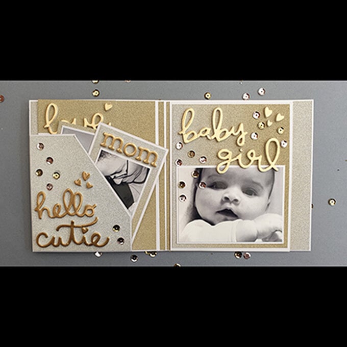 How to Make an Ombre Glitter New Baby Card image number 1