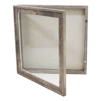 Grey Wash Magnetic Hinge Box Frame 12 x 12 Inches