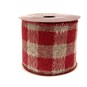 Linen Check Wire Edge Printed Ribbon 63mm x 3m image number 5