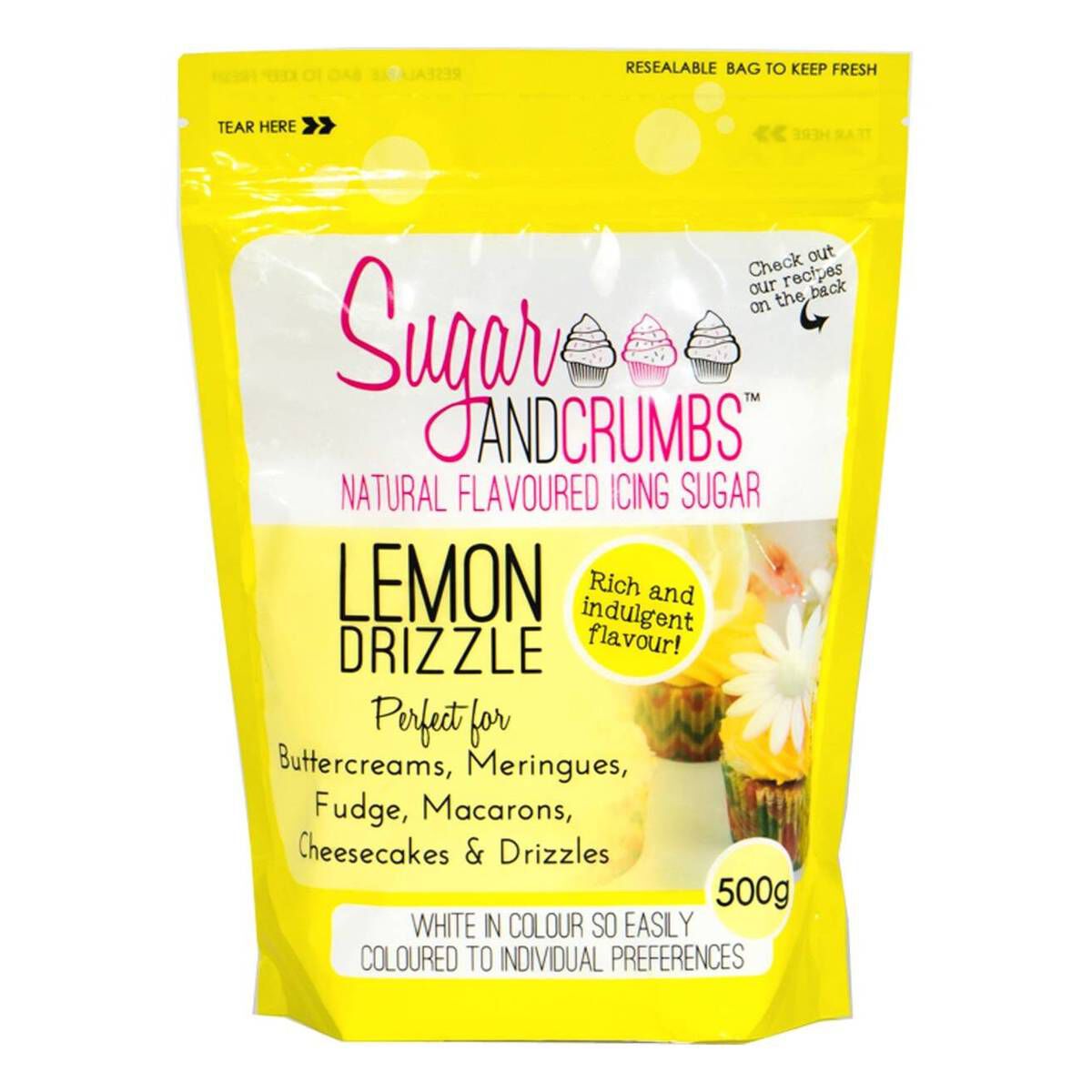 Sugar and Crumbs Lemon Drizzle Natural Flavoured Icing Sugar 500g