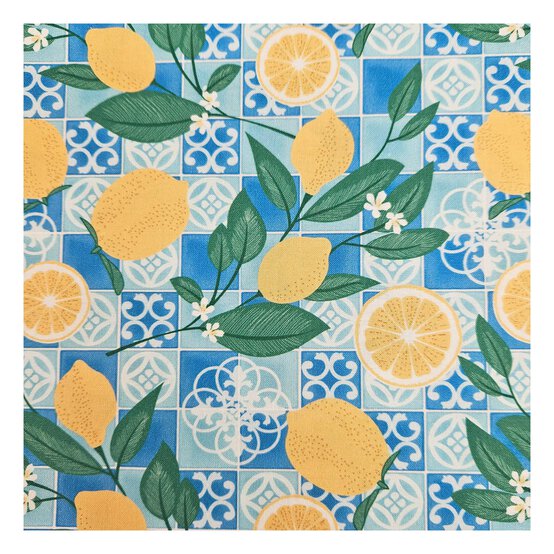 Mediterranean Lemons Cotton Fabric by the Metre image number 2