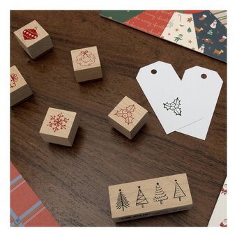 Christmas Wooden Stamp and Gift Tag Set