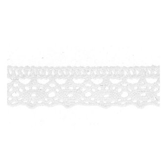 White 25mm Cotton Lace Trim by the Metre