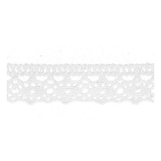 White 25mm Cotton Lace Trim by the Metre image number 2