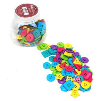 Hobbycraft Button Jar Bright Shapes Assorted image number 5