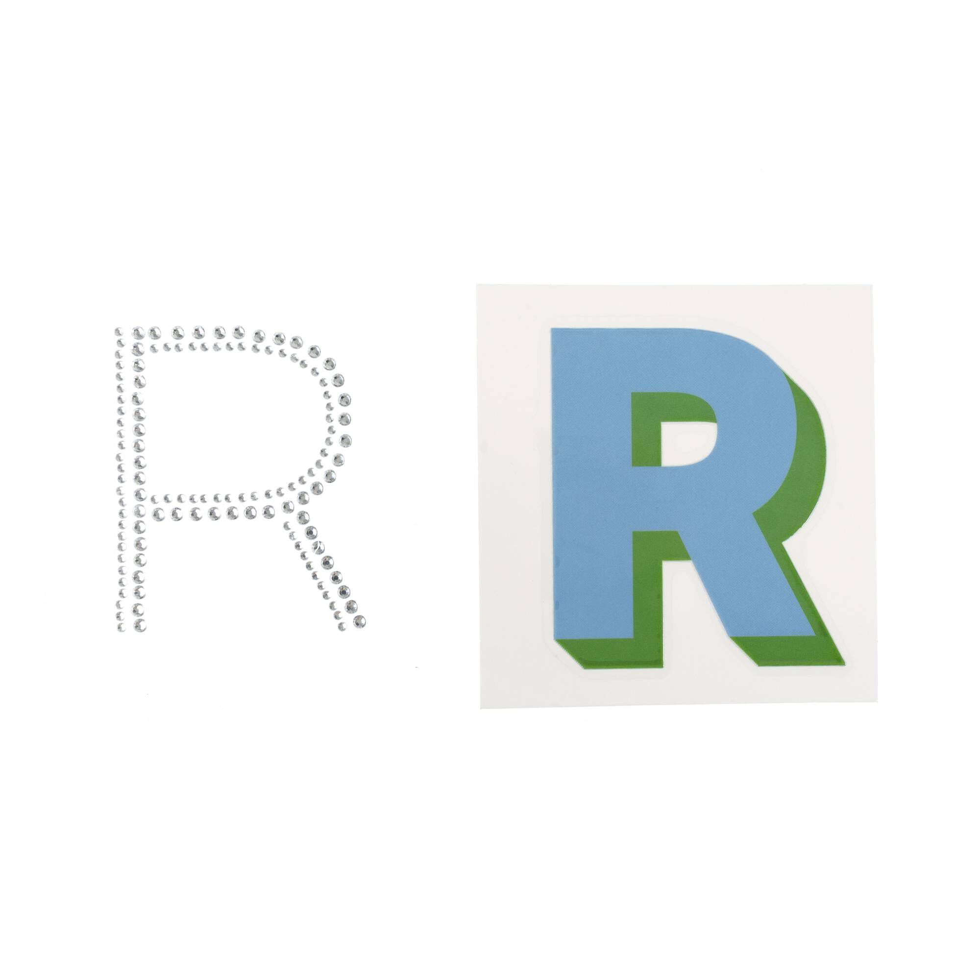 R Backwords R Sticker Cold Transfer and Bling Letter R Sticker Set | Hobbycraft