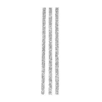 Silver Adhesive Gem Strips 3 Pack 