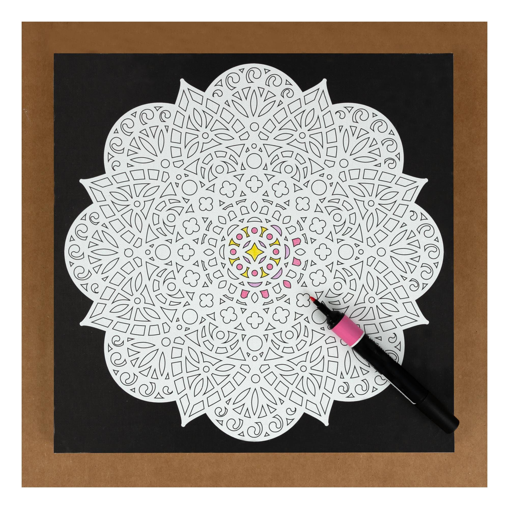 Mandala ColourIn Canvas Hobbycraft