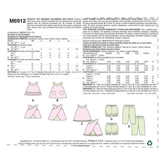 McCall’s Kids’ Reversible Separates Sewing Pattern M6912 image number 2