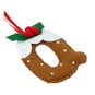 Hanging Christmas Pudding Felt Letter Q image number 3