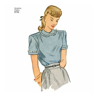Simplicity Vintage Blouse Sewing Pattern 8736 (16-24)